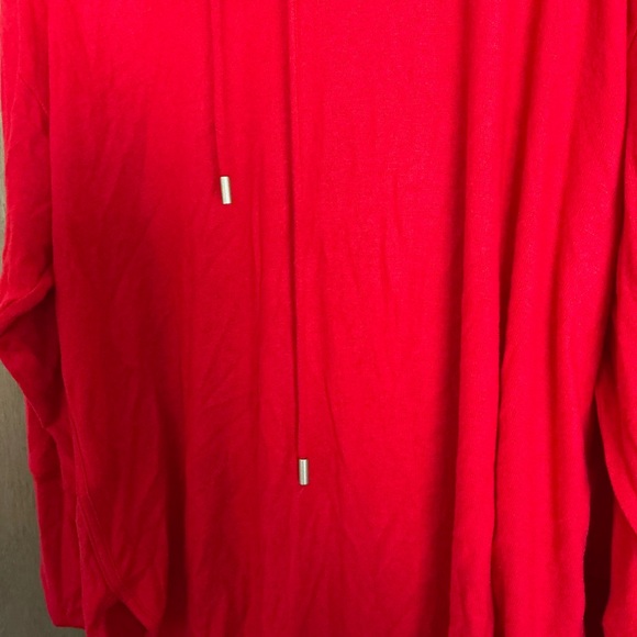 Ruby Rd Pullover Red Long Sleeve With Buttons Tunic Draw String Size 2X - Picture 2 of 9